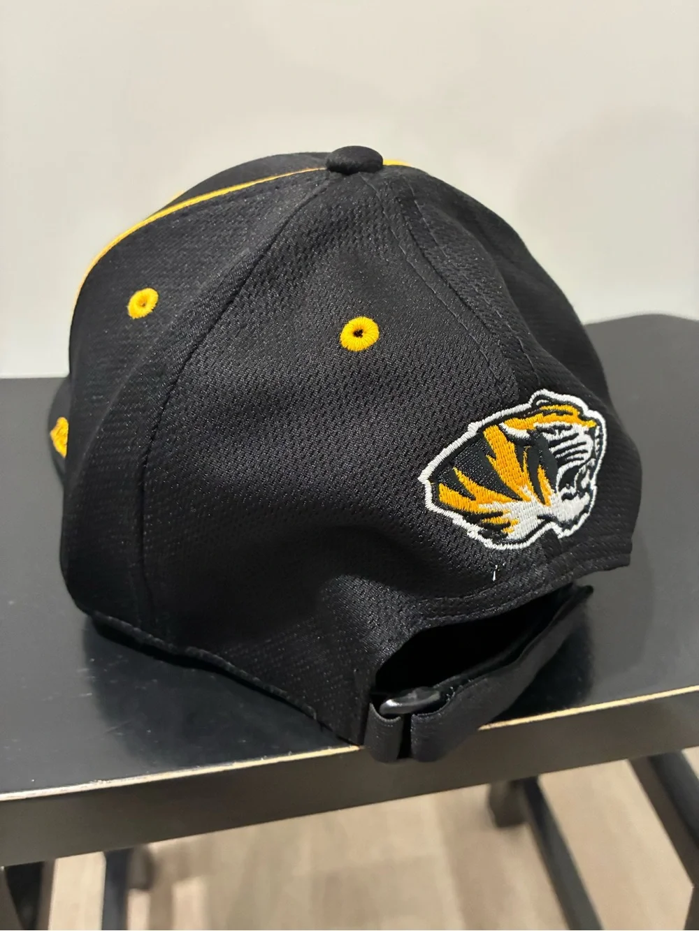NCAA Black and Yellow Embroidered 'M' Tiger Logo Baseball Cap Velcro Back